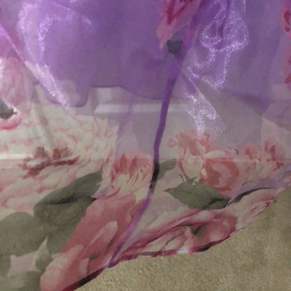 Rare Editions Big Girls Floral Organza Dress - Picture 8 of 11